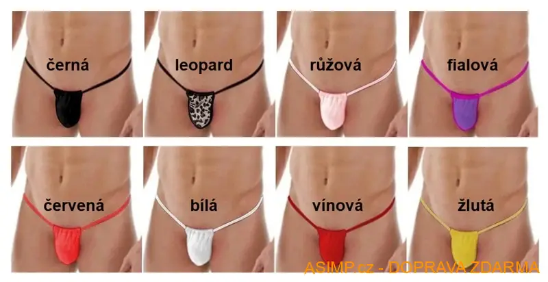 Pánská síťovaná erotická tanga (barva žlutá) / A-004138 / DOPRAVA ZDARMA