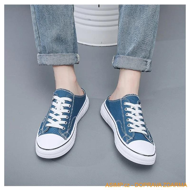 Pánské tenisky - pantofle (modrá / 40) / A-004175 / DOPRAVA ZDARMA