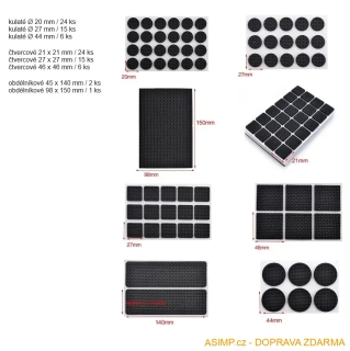 Protiskluzové samolepicí gumové podložky / A-000383 / DOPRAVA ZDARMA