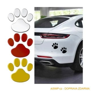 Funny samolepka na auto - Tlapičky (2 ks) / A-000515 / DOPRAVA ZDARMA