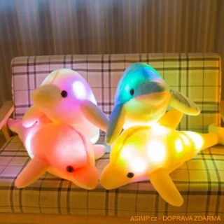 Svítící plyšový delfínek (30 cm) / A-001380 / DOPRAVA ZDARMA