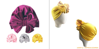 Dívčí zimní čepice - turban / A-001640
