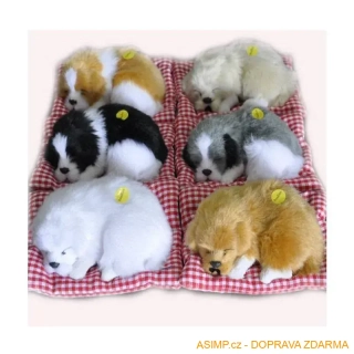 Plyšová hračka - štěně vydávající zvuky / A-000725 / DOPRAVA ZDARMA