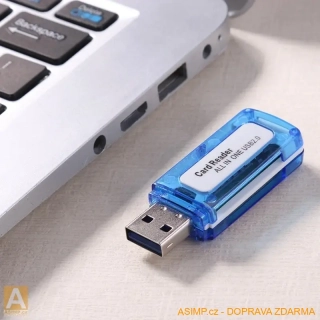 Flash USB čtečka paměťových karet (4 v 1) / A-002229 / DOPRAVA ZDARMA