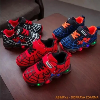 Dětská svítící obuv - Spiderman / A-000927 / DOPRAVA ZDARMA