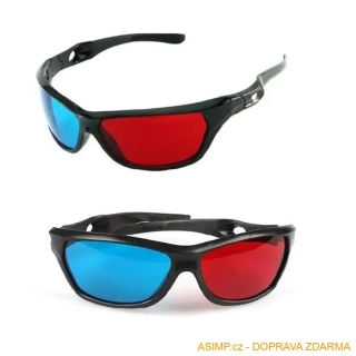 Plastové 3D brýle / A-001955 / DOPRAVA ZDARMA