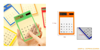 Solární kalkulačka - průhledná / A-001717