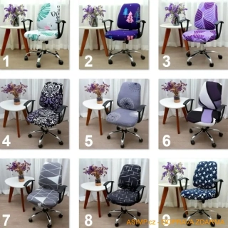 2dílný strečový potah na kancelářskou židli / A-001863 / DOPRAVA ZDARMA