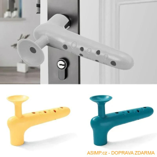 Silikonový chránič zdi - návlek na kliku dveří / A-002185 / DOPRAVA ZDARMA