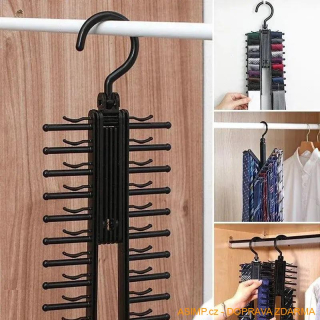 Otočný držák na kravaty a pásky / A-003164 / DOPRAVA ZDARMA