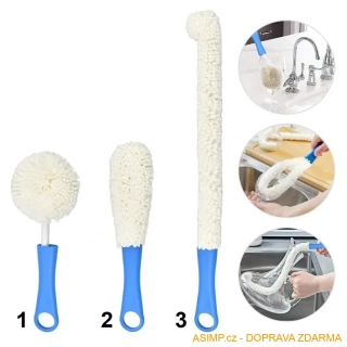 Flexibilní pěnový kartáč na mytí sklenic / A-002226 / DOPRAVA ZDARMA