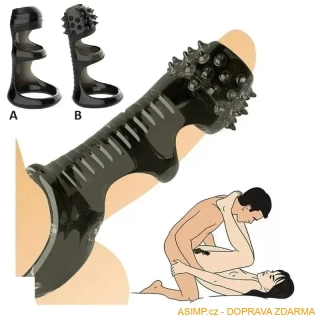 Pomůcka - silikonový návlek na penis / A-002250 / DOPRAVA ZDARMA