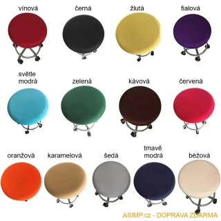 Kulatý strečový potah na židli / A-003052 / DOPRAVA ZDARMA