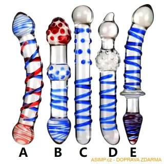 Skleněné dildo / A-004097 / DOPRAVA ZDARMA