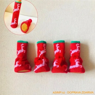 Vánoční návleky na nohy židle / A-004108 / DOPRAVA ZDARMA