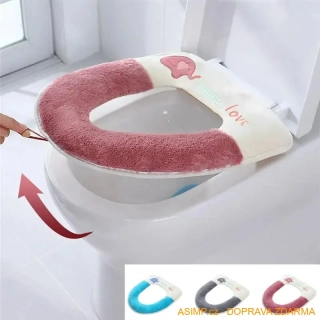 Hřejivý potah na záchodové prkénko / A-004077 / DOPRAVA ZDARMA