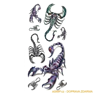 3D dočasné tetování - Štíři / A-004007 / DOPRAVA ZDARMA