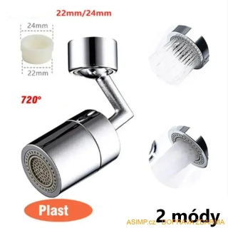 Otočný 720° perlátor na vodovodní baterii (2 módy) / A-004018b / DOPRAVA ZDARMA