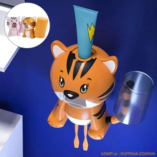 Dávkovač zubní pasty Automatický vytlačovač zubní pasty Tvar tygra 