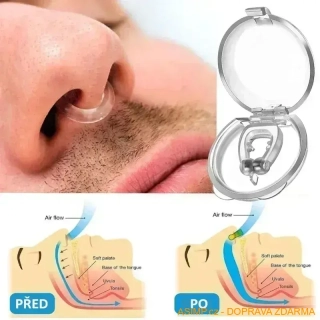 Silikonová nosní svorka proti chrápání / A-000290 / DOPRAVA ZDARMA