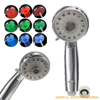 Sprchová hlavice s LED osvětlením / A-001192 / DOPRAVA ZDARMA