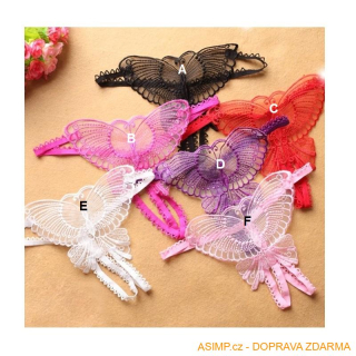 Dámské tanga - motýlek / A-002127 / DOPRAVA ZDARMA