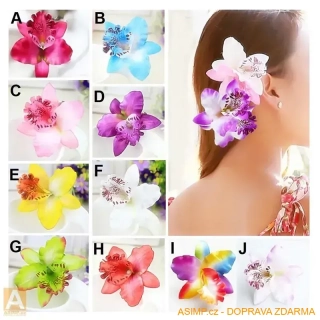 Spona do vlasů - Orchidej (2 ks) / A-002227 / DOPRAVA ZDARMA