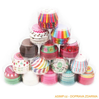 Papírové pohárky na muffiny (100 ks) / A-001522 / DOPRAVA ZDARMA