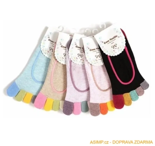 Dámské bavlněné prstové kotníčkové ponožky / A-004014 / DOPRAVA ZDARMA