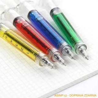 Kuličkové pero - Injekční stříkačka (4 ks) / A-003151 / DOPRAVA ZDARMA