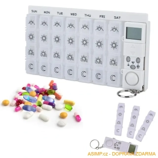 Digitální box na léky s dávkovacím alarmem / A-000964 / DOPRAVA ZDARMA
